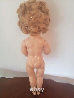 Shirley temple composition doll 18- golden/ reddish blonde wig