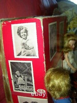 TWIN, 1962 SHIRLEY TEMPLE, 12? Ideal TV trunk boxed dolls +extensive wardrobes