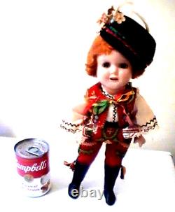 ULTRA RARE Antique 1930s Ideal Red Head Shirley Temple Doll Swiss Costume