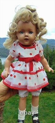 VINTAGE 1930's SHIRLEY TEMPLE 15 COMPOSITION DOLL IN VERY GOOD CONDITION