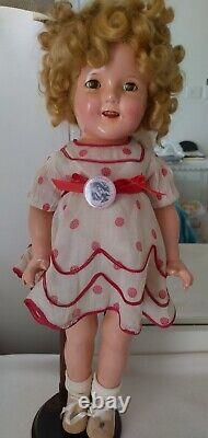 VINTAGE 1930's SHIRLEY TEMPLE Ideal Composition Doll- & Bonus Gifts