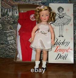 VINTAGE IDEAL 1950's SHIRLEY TEMPLE WITH BOX 12 OUTFIT TAG COAT & HAS PANTS