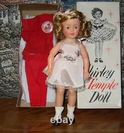 VINTAGE IDEAL 1950's SHIRLEY TEMPLE WITH BOX 12 OUTFIT TAG COAT & HAS PANTS