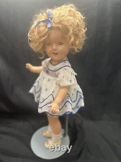 VINTAGE IDEAL COMPOSITION SHIRLEY TEMPLE DOLL ORIGINAL DRESS 20 Pin