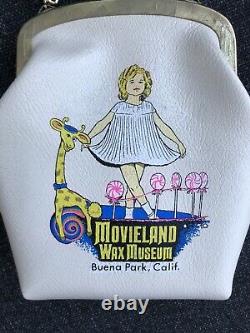 VINTAGE SHIRLEY TEMPLE PURSE FROM MOVIELAND WAX MUSEUM 1970'S With Price Tag