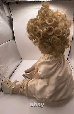 VTG Little Miss Shirley Temple Bright Pink Eyes Haunted Scary Oddity Doll Spooky