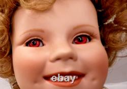 VTG Little Miss Shirley Temple Bright Pink Eyes Haunted Scary Oddity Doll Spooky