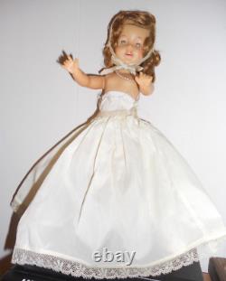 Vintage 12 IN Vinyl Ideal Shirley Temple Doll w Teeth ST-12 with Wedding Dress