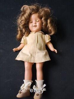 Vintage 12 Shirley Temple Doll Original Dress Teeth & Sleep Eyes