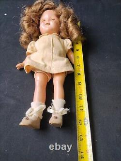 Vintage 12 Shirley Temple Doll Original Dress Teeth & Sleep Eyes