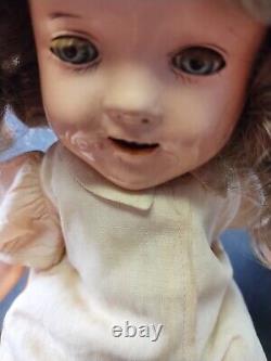 Vintage 12 Shirley Temple Doll Original Dress Teeth & Sleep Eyes