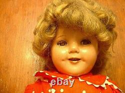 Vintage 1930's 18 Ideal Shirley Temple Composition Sleepy Eye Doll