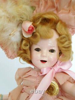 Vintage 1930's Ideal 16 Shirley Temple Composition in Little Colonel Outfit