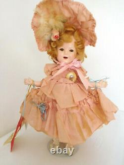 Vintage 1930's Ideal 16 Shirley Temple Composition in Little Colonel Outfit