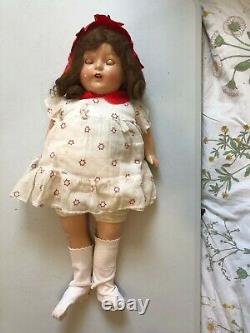 Vintage 1930's Ideal Brand Suzette Shirley Temple Look-a-like Doll