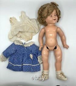 Vintage 1930's Ideal Shirley Temple Doll The Littlest Rebel 18 /b