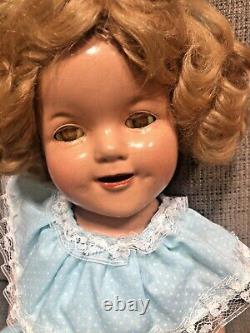 Vintage 1930's SHIRLEY TEMPLE Composition Doll 23 Inches