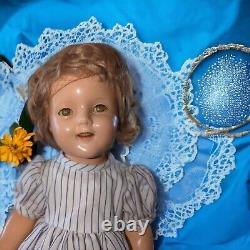 Vintage 1930s Ideal 16 Composition Shirley Temple Doll With Original Hair Net