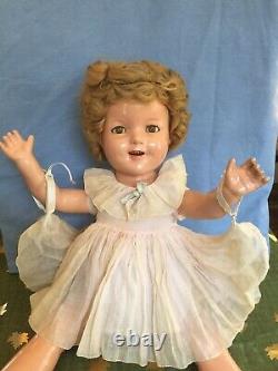 Vintage 1930s Ideal Shirley Temple 22 Doll In Original Dress Great Condition