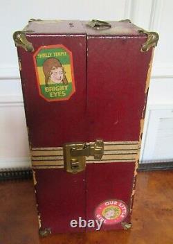 Vintage 1930s Ideal Shirley Temple Wood 13 Doll Trunk