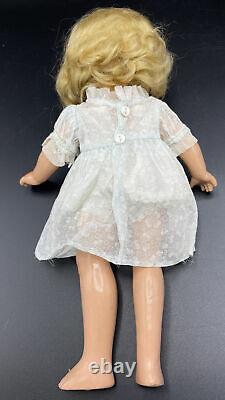 Vintage 1930s Shirley Temple Composition 12 Doll In Original Dress
