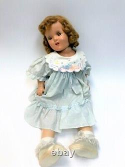 Vintage 1930s Shirley Temple Doll 24 Composition Open Mouth Moving Eyes