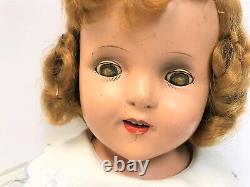 Vintage 1930s Shirley Temple Doll 24 Composition Open Mouth Moving Eyes