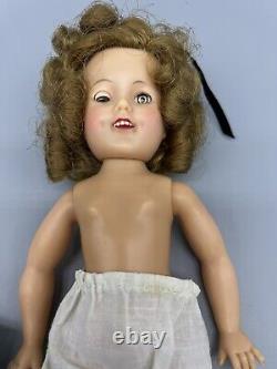 Vintage 1950's Ideal Shirley Temple 12 Doll ST-12 Tagged Velvet Dress Bag Pin
