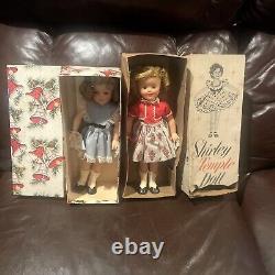 Vintage 1950's Shirley Temple Idea Sleepy Eyes Dolls With Box And Tags