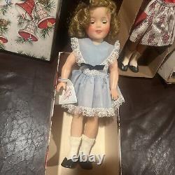 Vintage 1950's Shirley Temple Idea Sleepy Eyes Dolls With Box And Tags