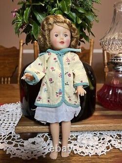 Vintage 1950s Ideal SHIRLEY TEMPLE 12 Vinyl Doll marked Ideal ST-12-N