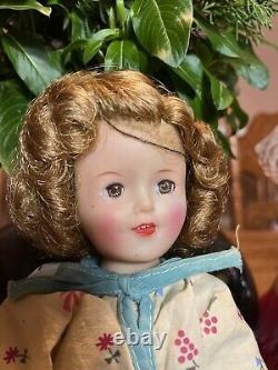 Vintage 1950s Ideal SHIRLEY TEMPLE 12 Vinyl Doll marked Ideal ST-12-N