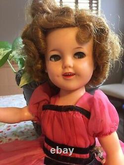Vintage 1950s Ideal Shirley Temple Doll 17 In Original Dress With Flirty Eyes