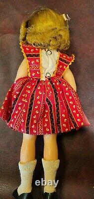 Vintage 1950s Shirley Temple Doll Ideal 9500 Original Box 12 ST-12 Red Dress