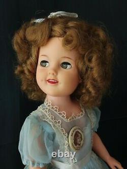 Vintage 1950s Shirley Temple Doll ST-17-1 Flirty Eyes 17 Tall blue dress