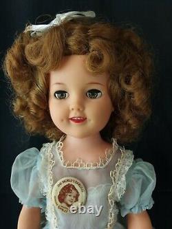 Vintage 1950s Shirley Temple Doll ST-17-1 Flirty Eyes 17 Tall blue dress