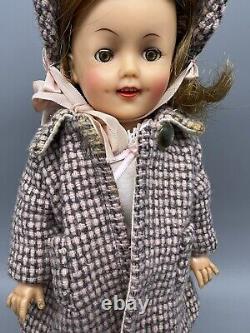 Vintage 1957 Ideal Shirley Temple Doll ST-12 Clothing Shoes 12 IN Doll Coat Hat