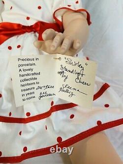 Vintage 24 Inch Shirley Temple All Porcelain Doll Standup & Cheer. Eyelashes