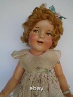Vintage 25 Flirty Eye Makeup Composit'n Ideal Shirley Temple Doll in Star Dress