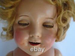 Vintage 25 Flirty Eye Makeup Composit'n Ideal Shirley Temple Doll in Star Dress
