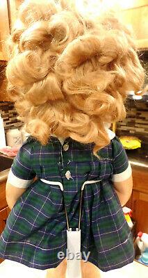 Vintage 27'' Shirley Temple Composition Doll Marked Ideal Doll Co, Blond Hair