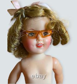 Vintage 50ies Ideal Shirley Temple Doll with plastic glasses rare