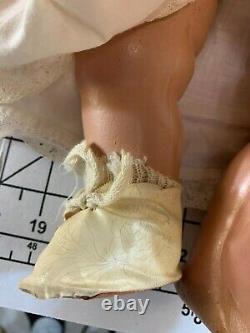 Vintage Antique 1930's Shirley Temple Composition Baby Doll Toy Dress Hair