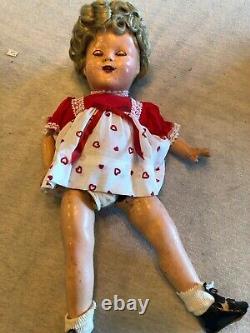 Vintage Antique Shirley Temple Idea Doll 17 Jointed & Marked Body & Head