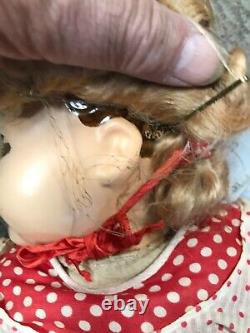 Vintage COMPOSITion DOLL Shirley Temple 24 Cloth Body moving sleep eyes