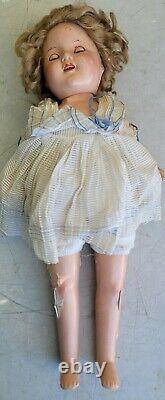 Vintage COMPOSTION SHIRLEY TEMPLE DOLL 20 #2