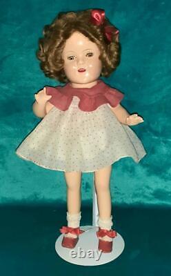 Vintage Doll Shirley Temple Look Alike Composition 14 Original Clothes