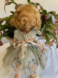 Vintage Flirty Eye Composition 13 Shirley Temple Doll Original Dress Excellent