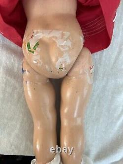 Vintage IDEAL 22 Doll Body Marked Shirley Temple, 1930's New Wig, Shoes