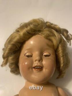 Vintage IDEAL Shirley Temple Marked Doll 1930s 16 Composition Original Outfit